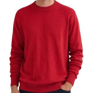 Vintage Bogner Wool Sweater 80s Long Sleeve Ribbed Trim Red Xlarge